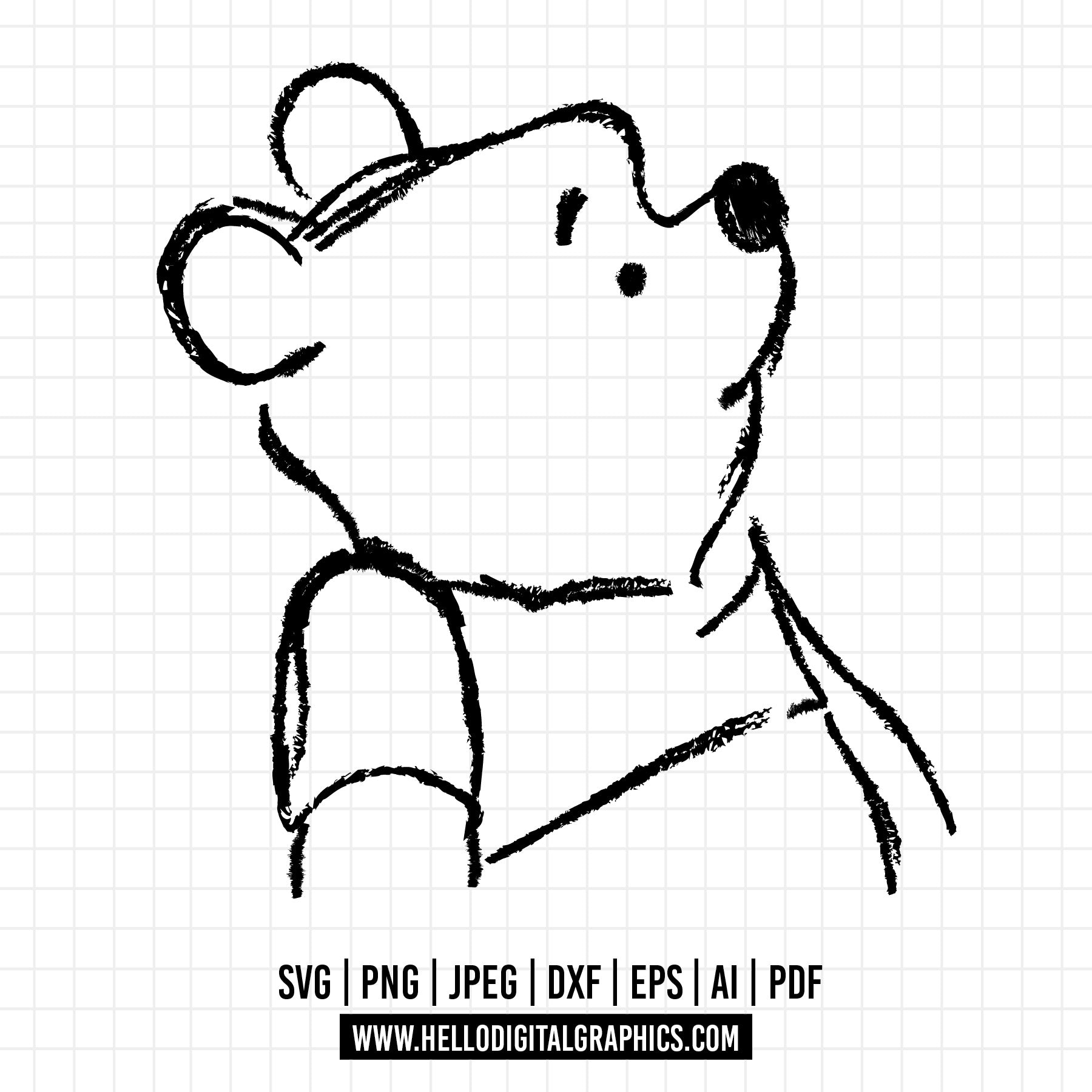 COD1077 Winnie the pooh svg, winnie the pooh outline, disney svg, Pooh ...