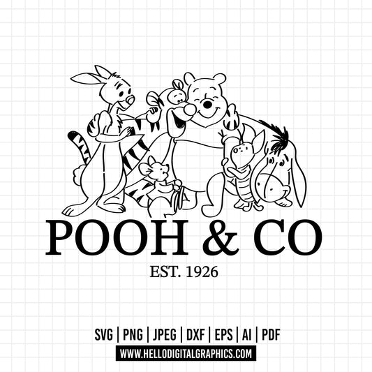 COD1100 Pooh and co svg, Winnie the Pooh svg