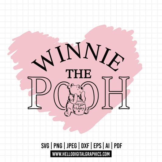 COD1105 Winnie the pooh svg, pooh sketch svg, Disney svg