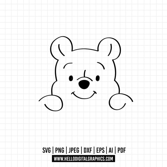 COD1113 Winnie the Pooh svg, pooh png, baby shower svg, pooh party
