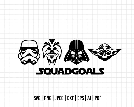 COD119- Squadgoals svg, Star Wars svg, Darth Vader Silhouettes svg, famous people svg, Darth Vader svg