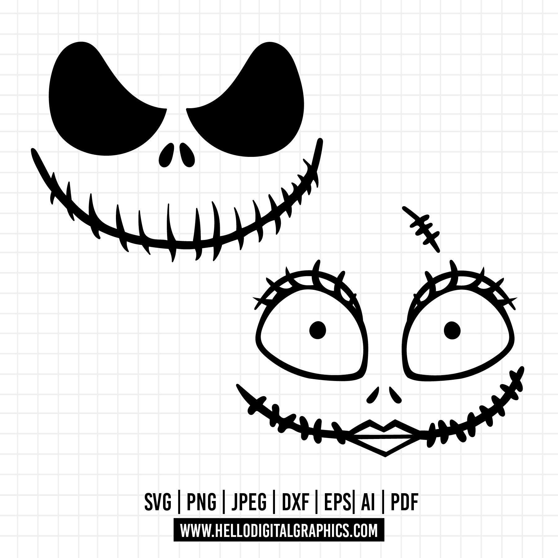 COD1226- Nightmare Before Christmas svg ,Jack Skellington svg , Hallow ...