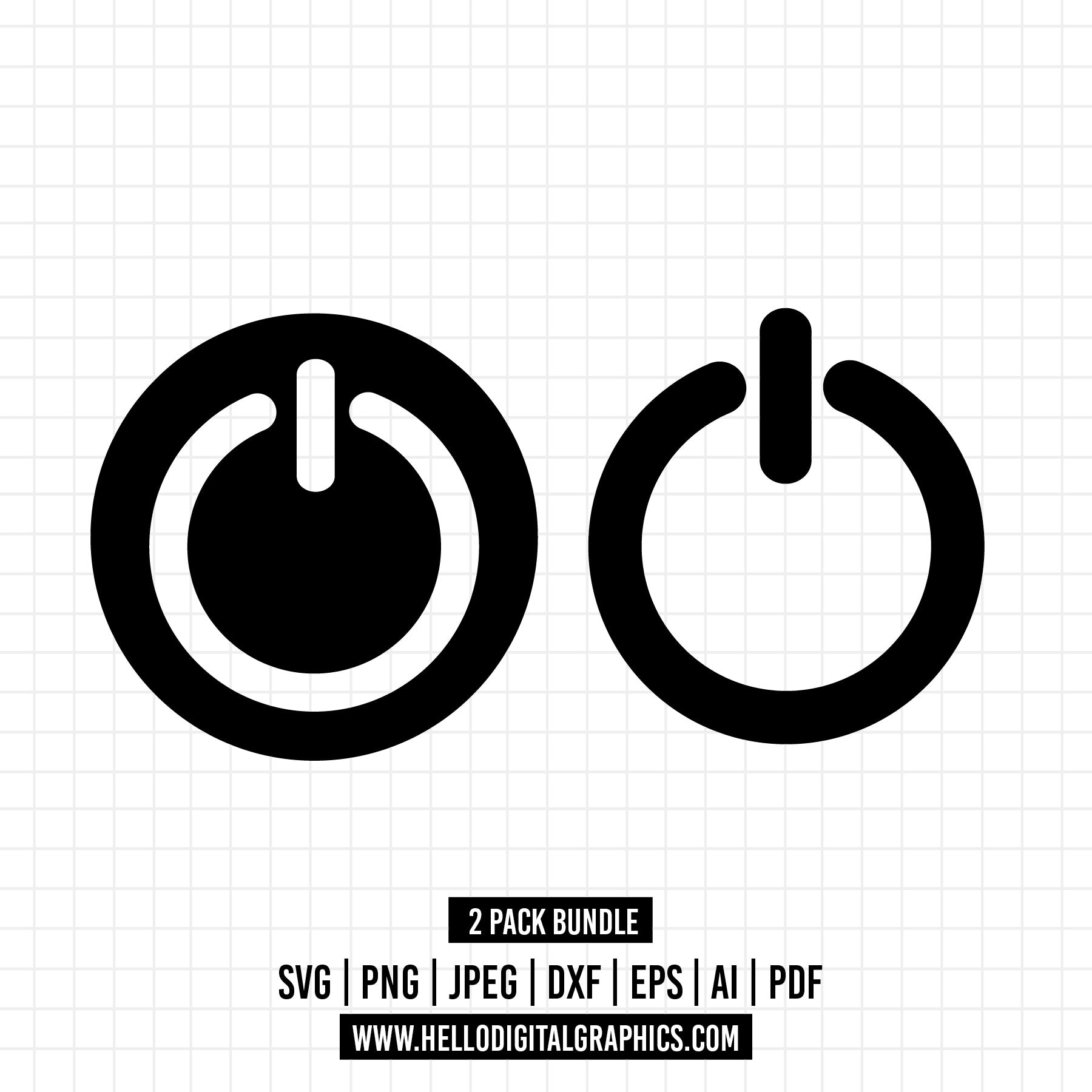 COD1232 - Power Button SVG, Power Silhouette, On-Off Button Svg, Power ...