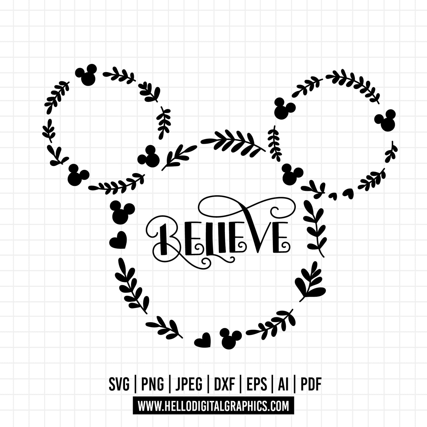 COD1238 Believe svg, Magical Svg, Mickey Svg, Castle svg, Disney svg, Magical svg, Disney quote