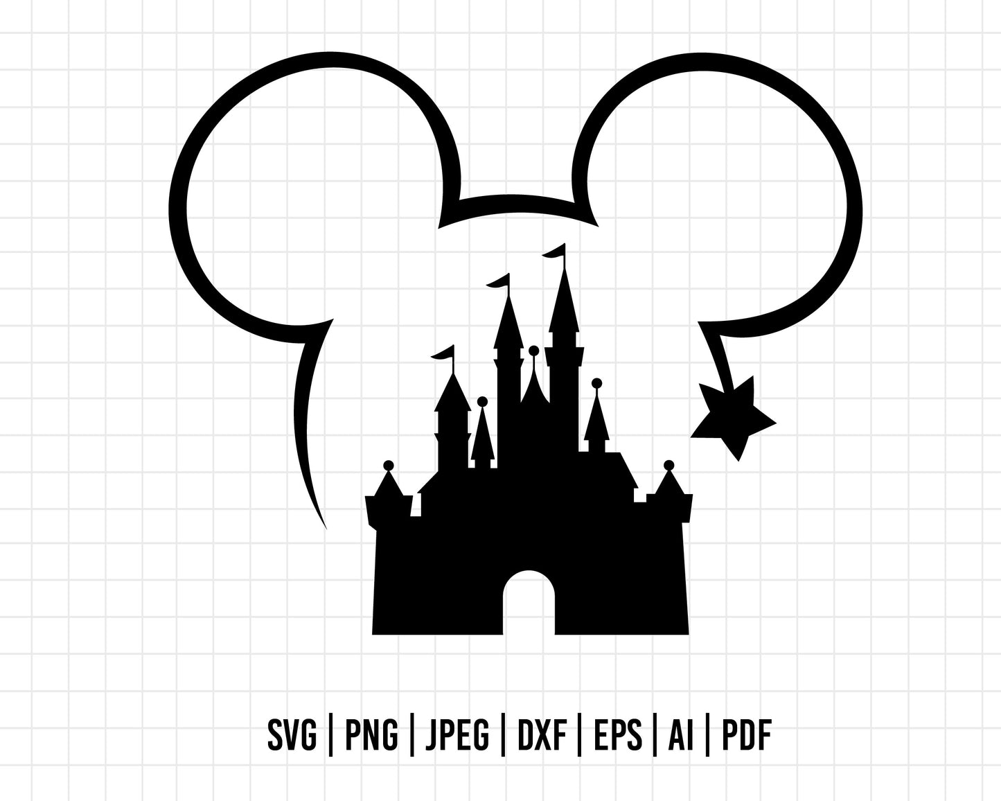 COD125- Castle svg, disney castle svg, disney svg, home svg, png, ,cricut, sihouette