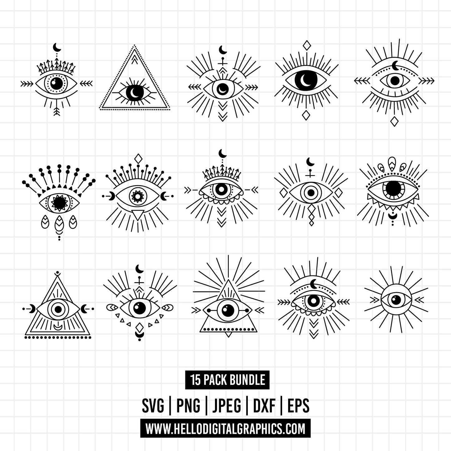 COD1293- Mystical eye clipart Evil eye png mystical png third eye png Masonic clipart All seeing eye tattoo style witchy aesthetic print on demand