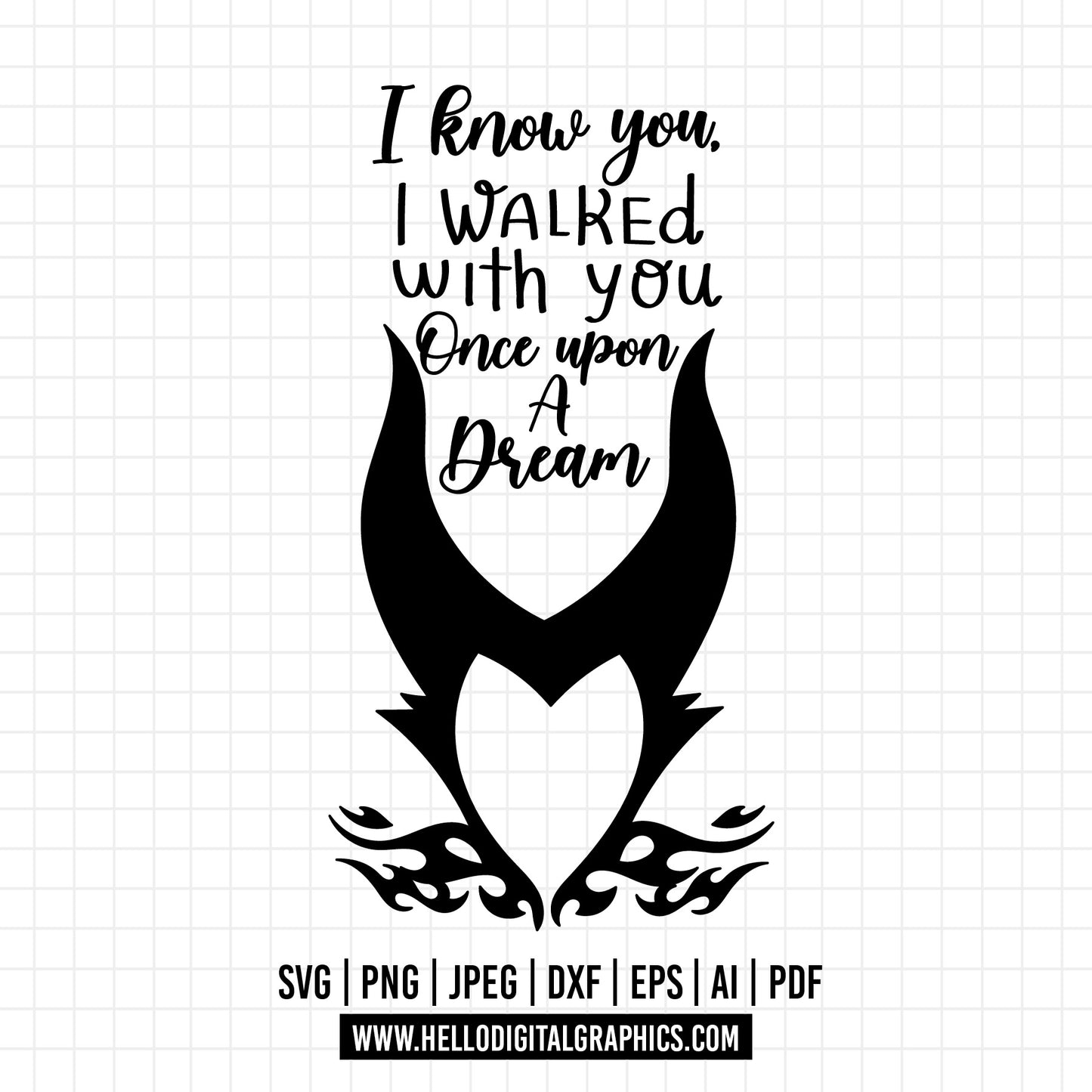 COD1300- I know you I walked with you once upon a dream svg, Princess Witch Villain Maleficent Halloween Sweatshirt, Maleficent Halloween