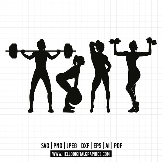 COD1335 - Fitness Svg, Fitness Svg Designs, Work Out Designs, Gymnast Svg, Workout Svg, Gym Svg Design Bundle, Fitness Motivation Svg