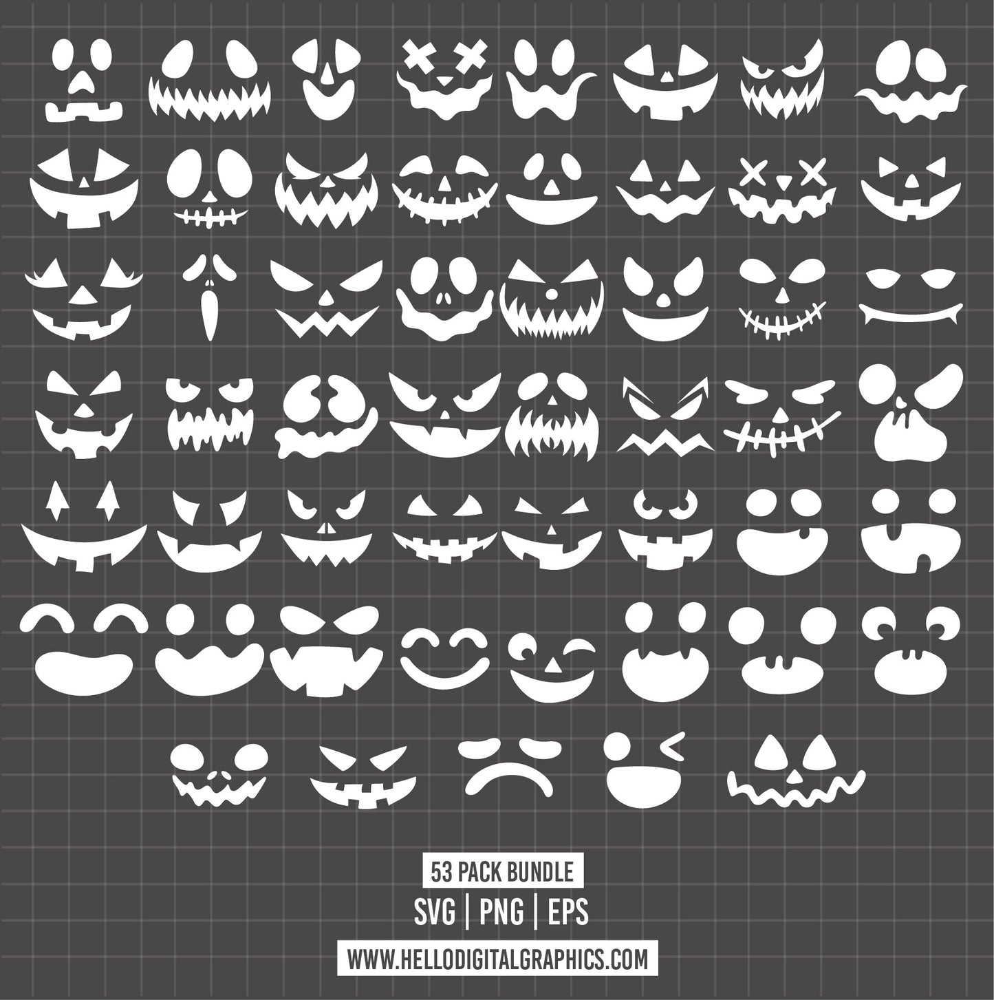 COD1386- Pumpkin Face Svg, Jack O Lantern faces, Halloween pumpkins faces, Pumpkin Faces Clipart, Pumpkin Faces Cut File, Halloween face svg