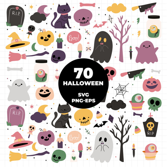 COD1395 - Halloween Doodles clipart #4/Pumpkin Clipart /halloween Clipart/scrapbook cliparts/Instant Download/Commercial use/Erin Condren