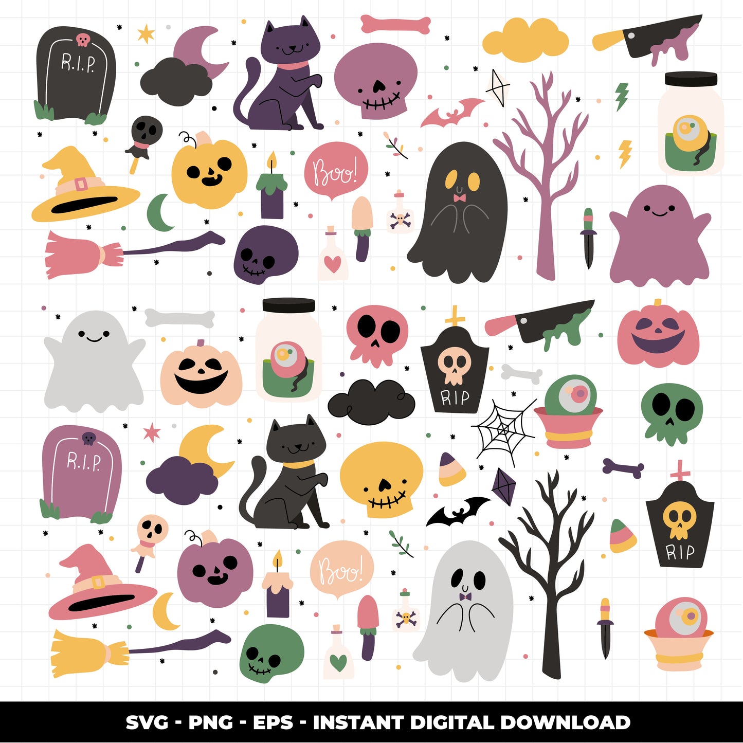COD1395 - Halloween Doodles clipart #4/Pumpkin Clipart /halloween Clipart/scrapbook cliparts/Instant Download/Commercial use/Erin Condren
