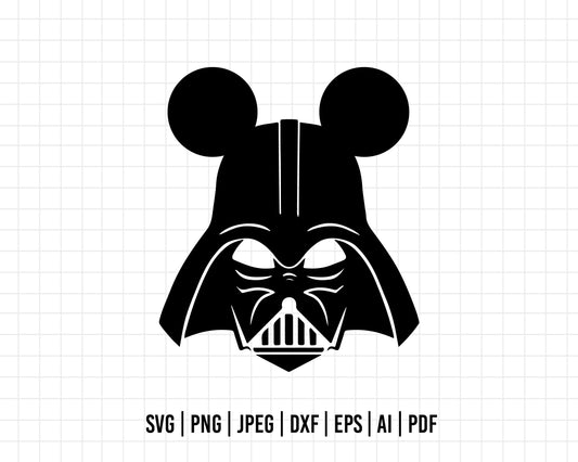 COD140- Mickey Star Wars svg, Darth Vader Silhouettes svg, famous people svg, Darth Vader svg