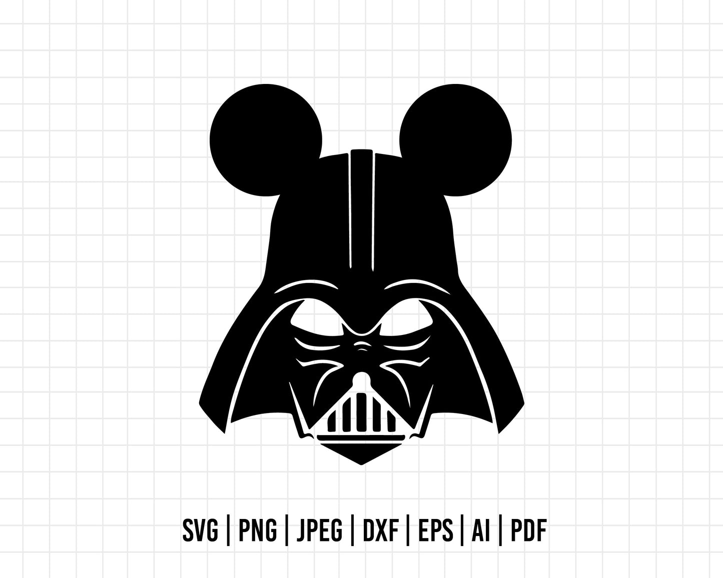 COD140- Mickey Star Wars svg, Darth Vader Silhouettes svg, famous people svg, Darth Vader svg