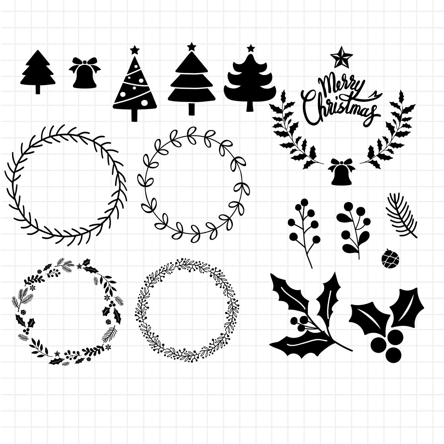 COD1405 - Christmas Clipart/Snowflake Clipart /SVG/DXF/winter Clipart/holiday printable/scrapbook cliparts/Commercial use