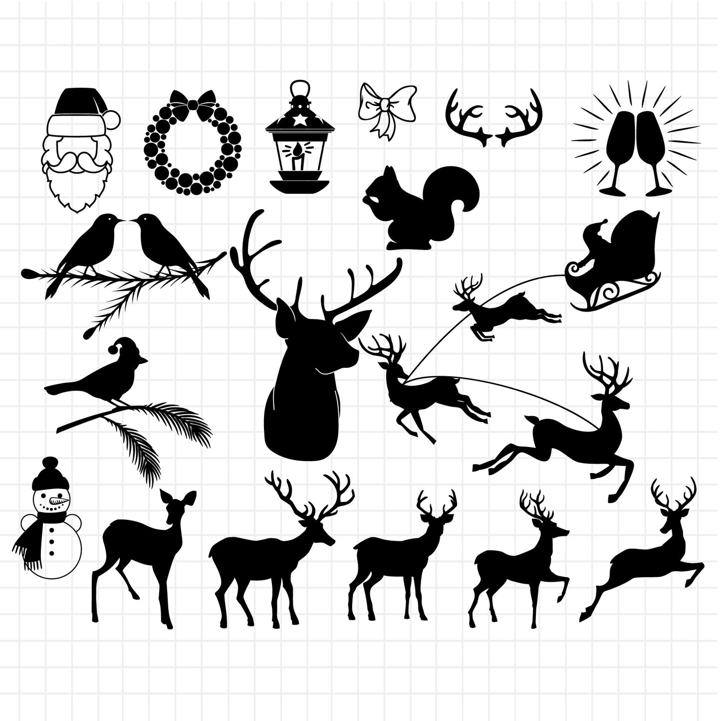COD1405 - Christmas Clipart/Snowflake Clipart /SVG/DXF/winter Clipart/holiday printable/scrapbook cliparts/Commercial use