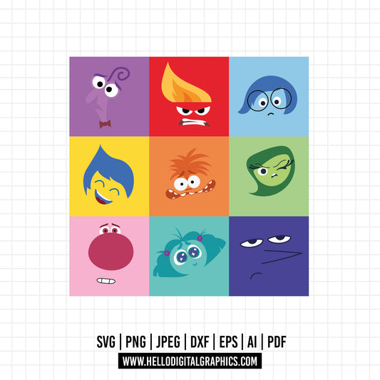 COD1465 - Everything is fine svg, Anxiety Inside Out 2 svg, Inside Out 2 Clipart PNG