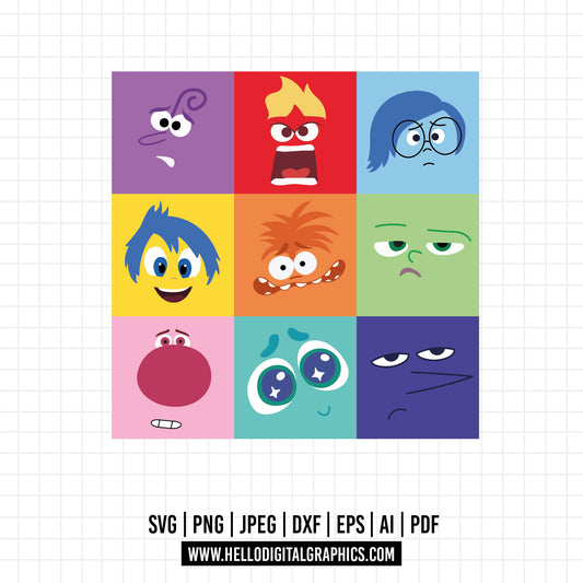 COD1466 - Everything is fine svg, Anxiety Inside Out 2 svg, Inside Out 2 Clipart PNG