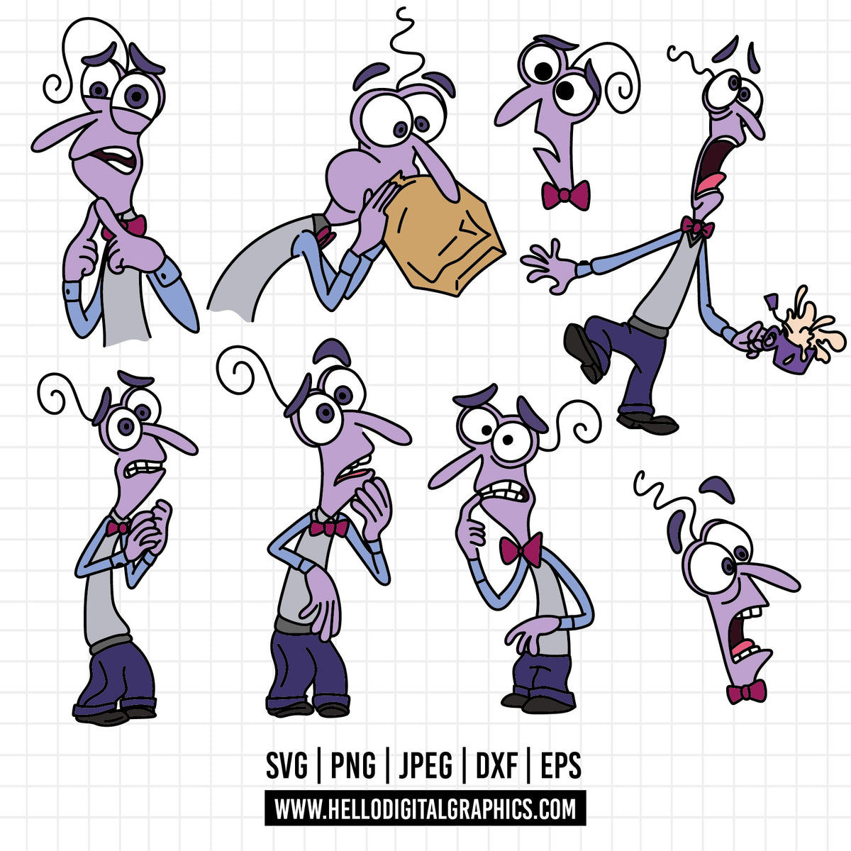 COD1496 - Anger Inside Out 2 SVG, EPS, PNG - Characters inside out ang ...
