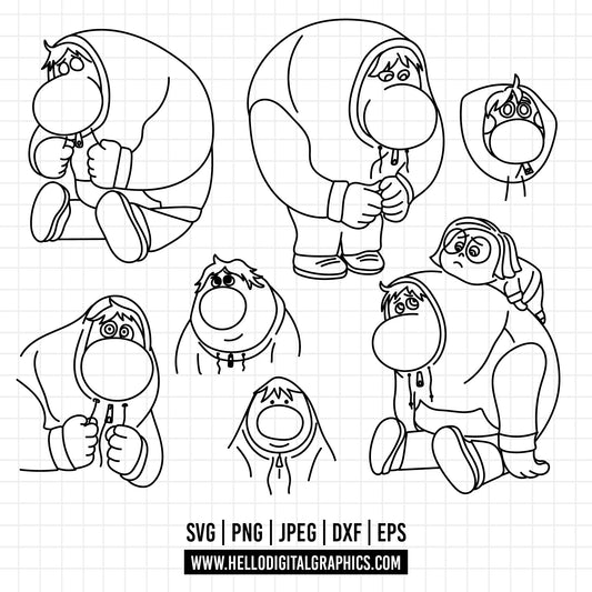 COD1506 - Embarrassment Inside Out 2 SVG, EPS, PNG - Embarrassment Clipart Vector. new characters Embarrassment vectorized, digital download