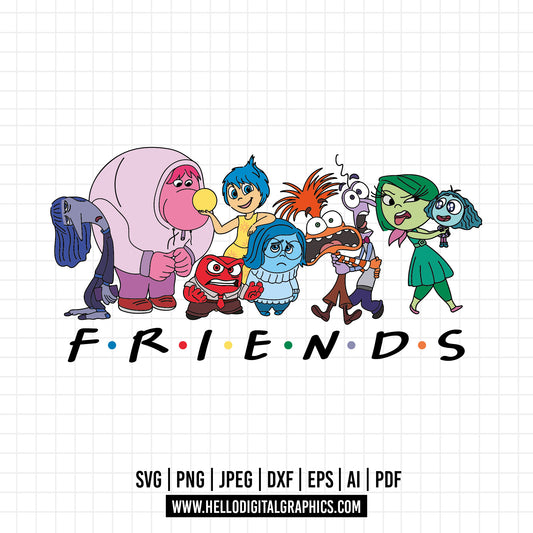 COD1530 - Inside out friends svg, It's okay to feel all the feels svg, Anxiety Inside Out 2 svg, Inside Out 2 Clipart PNG