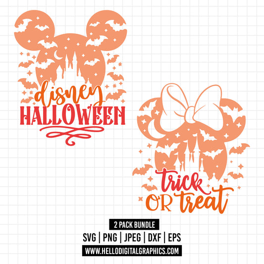 COD1543- Halloween svg, Mouse Head svg, Trick Or Treat Svg, Spooky Vibes Svg, Halloween Castle svg