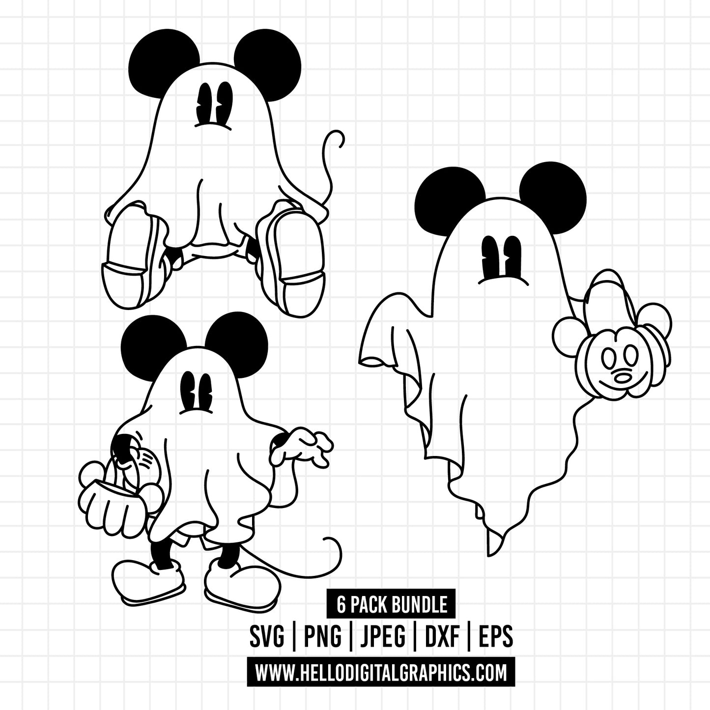 COD1549- Mickey ghost svg, Halloween svg, Mickey svg, Disney svg