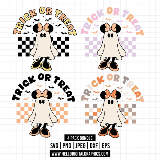 COD1550- Minnie trick or treat svg, Spooky Vibes Svg, Halloween Disney svg