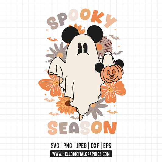 COD1553- Spooky season mickey svg, Disney Halloween svg, Trick Or Treat Svg, Spooky Vibes Svg, disney svg