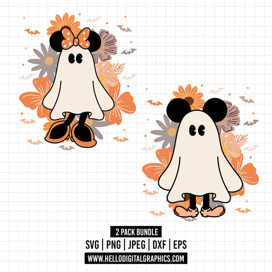 COD1555- Spooky season mickey and minnie svg, Disney Halloween svg, Trick Or Treat Svg, Spooky Vibes Svg, disney svg