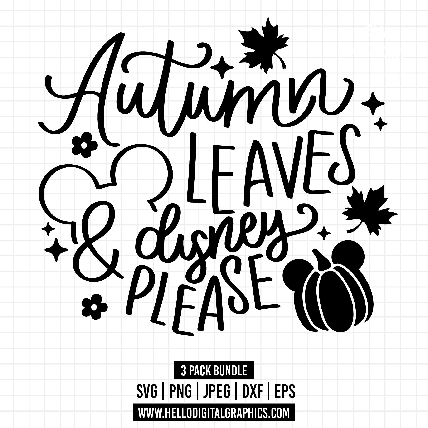 COD1559 Autumn leaves and disney please svg, disney quote svg, disney ...