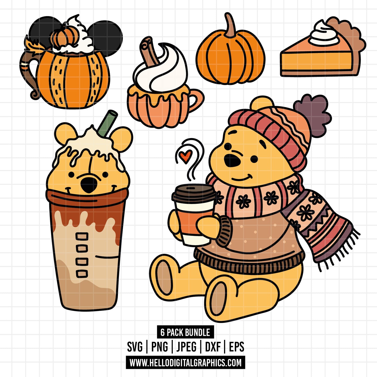 COD1564 - Winnie the pooh svg, Igor svg, pooh sketch svg, friends svg, autumn svg