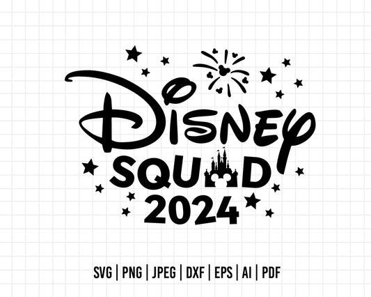 COD159- Disney squad 2024 svg, mickey svg, castle svg, Trip svg, Silhouette, Cricut