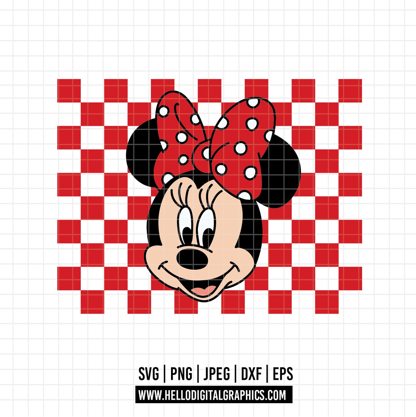 COD1592 - Checkered Miss Mouse Svg, Retro Miss Mouse Svg, Family Vacation Svg, Family Trip 2025 Svg, Magical Kingdom Svg, Png File For Sublimation