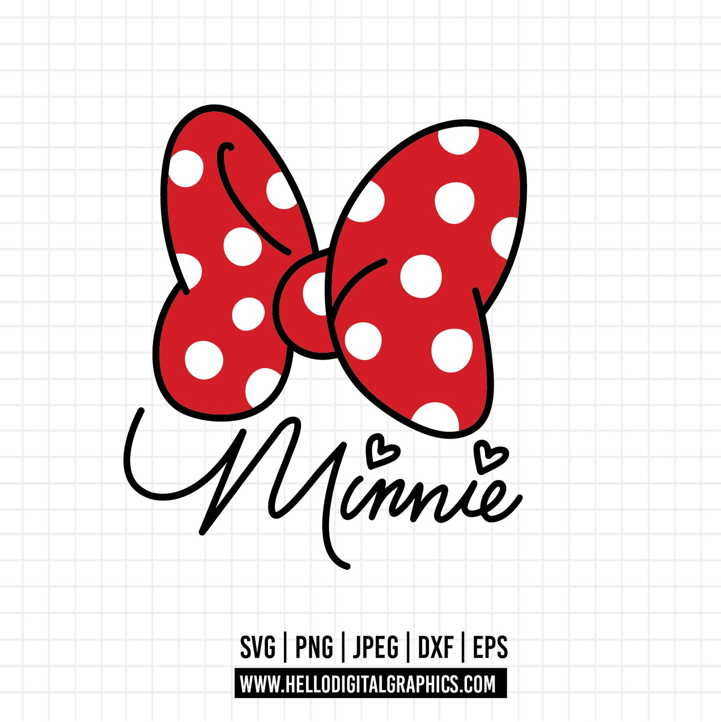 COD1594 -  Minnie mouse svg, Disney svg, minnie svg, Silhouette, Cricut