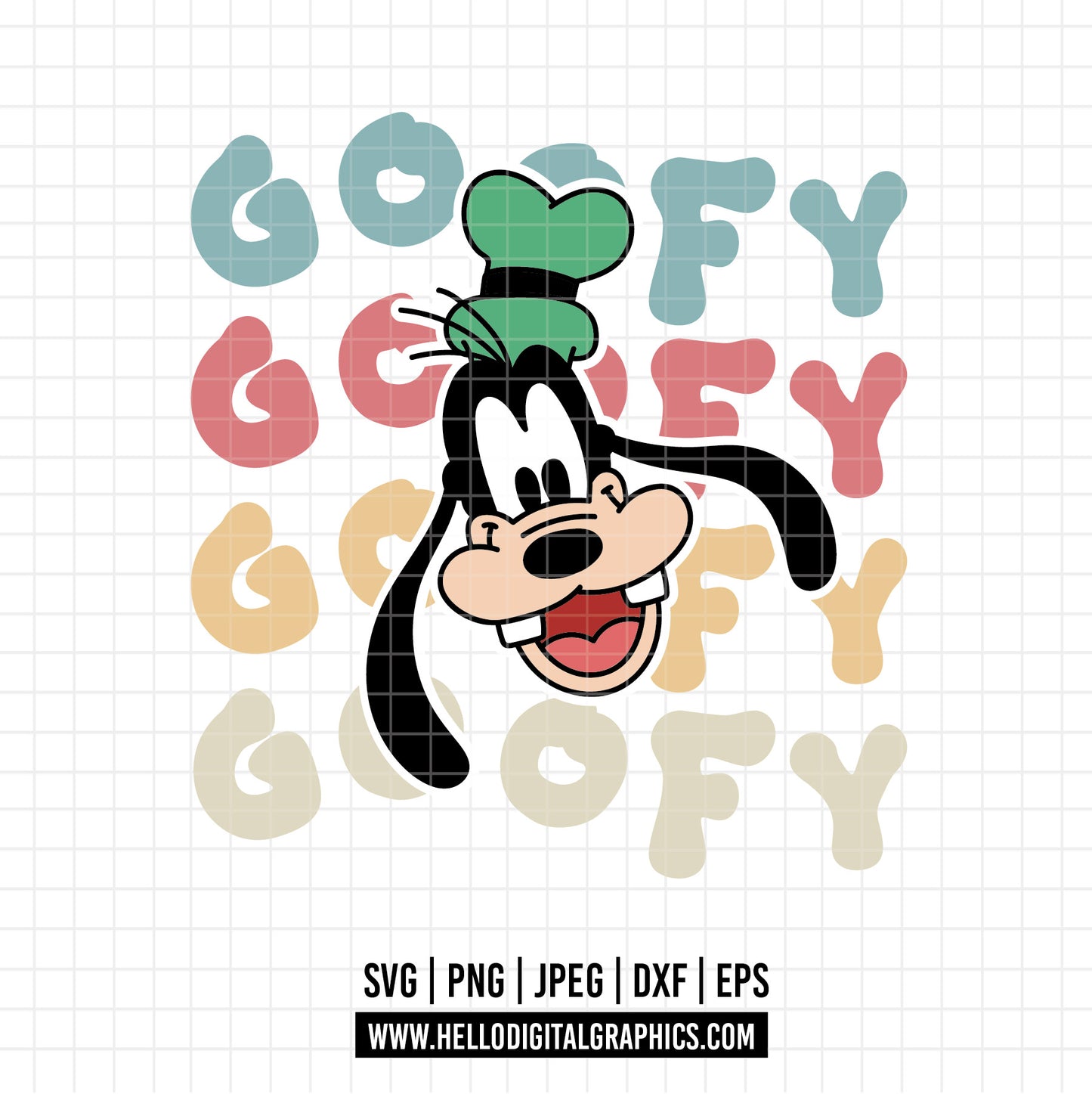 COD1606 - Goofy svg, Disney svg, mickey svg, minnie svg, Silhouette, Cricut