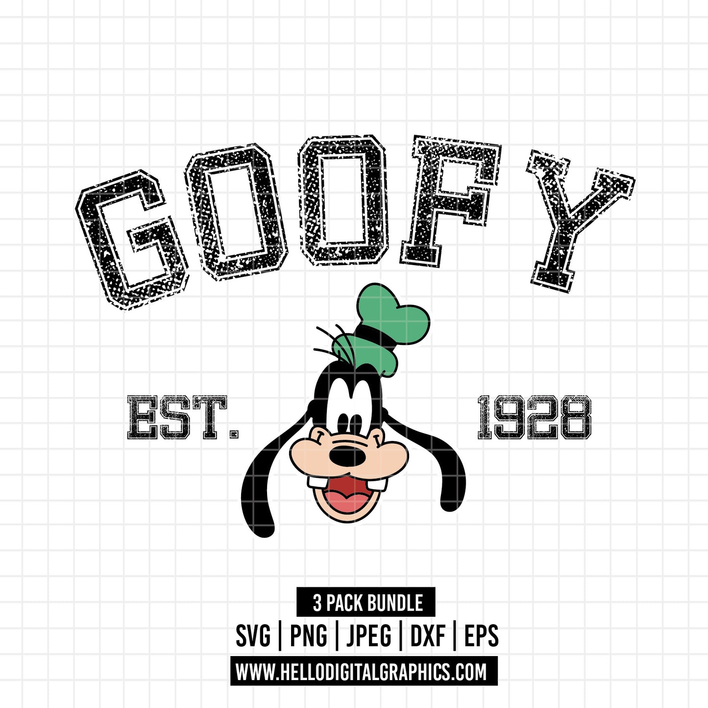 COD1610 - Goofy est 1928 svg, Disney svg, goofy svg, Silhouette, Cricut