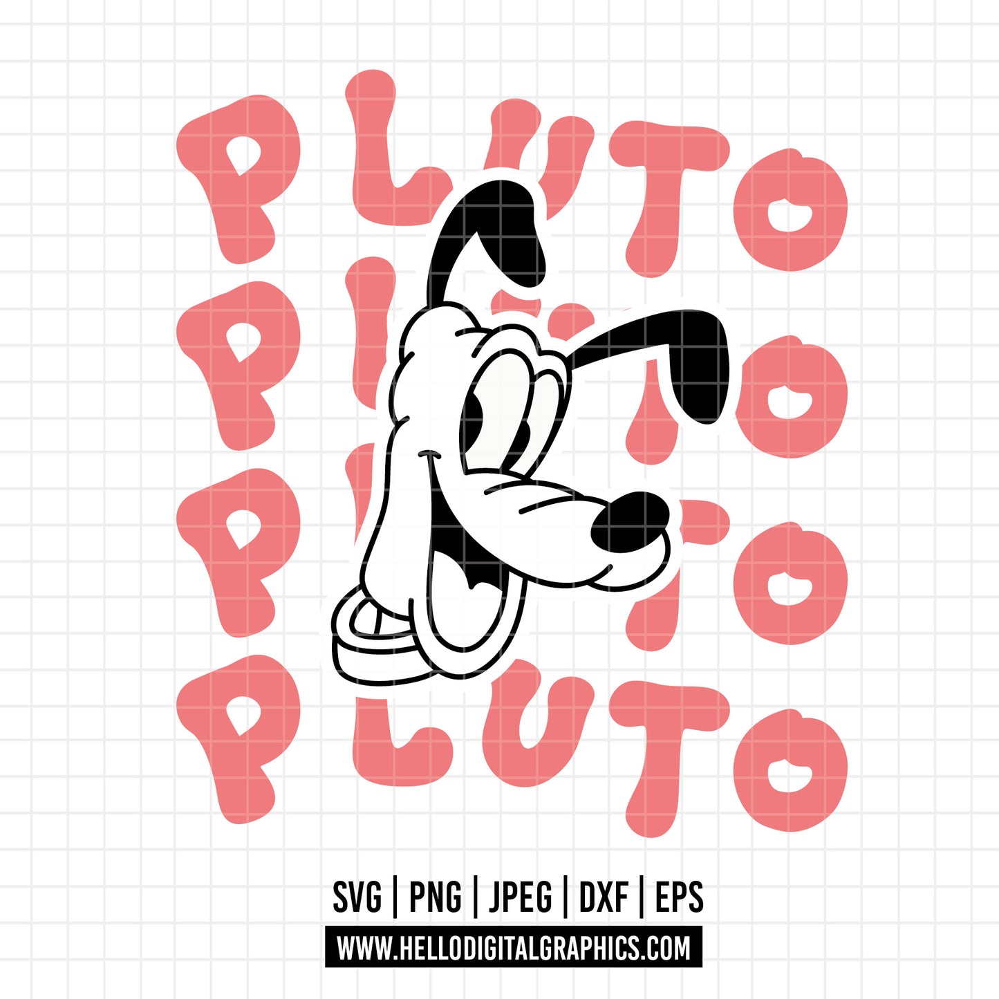 COD1611- Pluto svg, dog svg, Pluto Silhouette, Cricut, disney svg