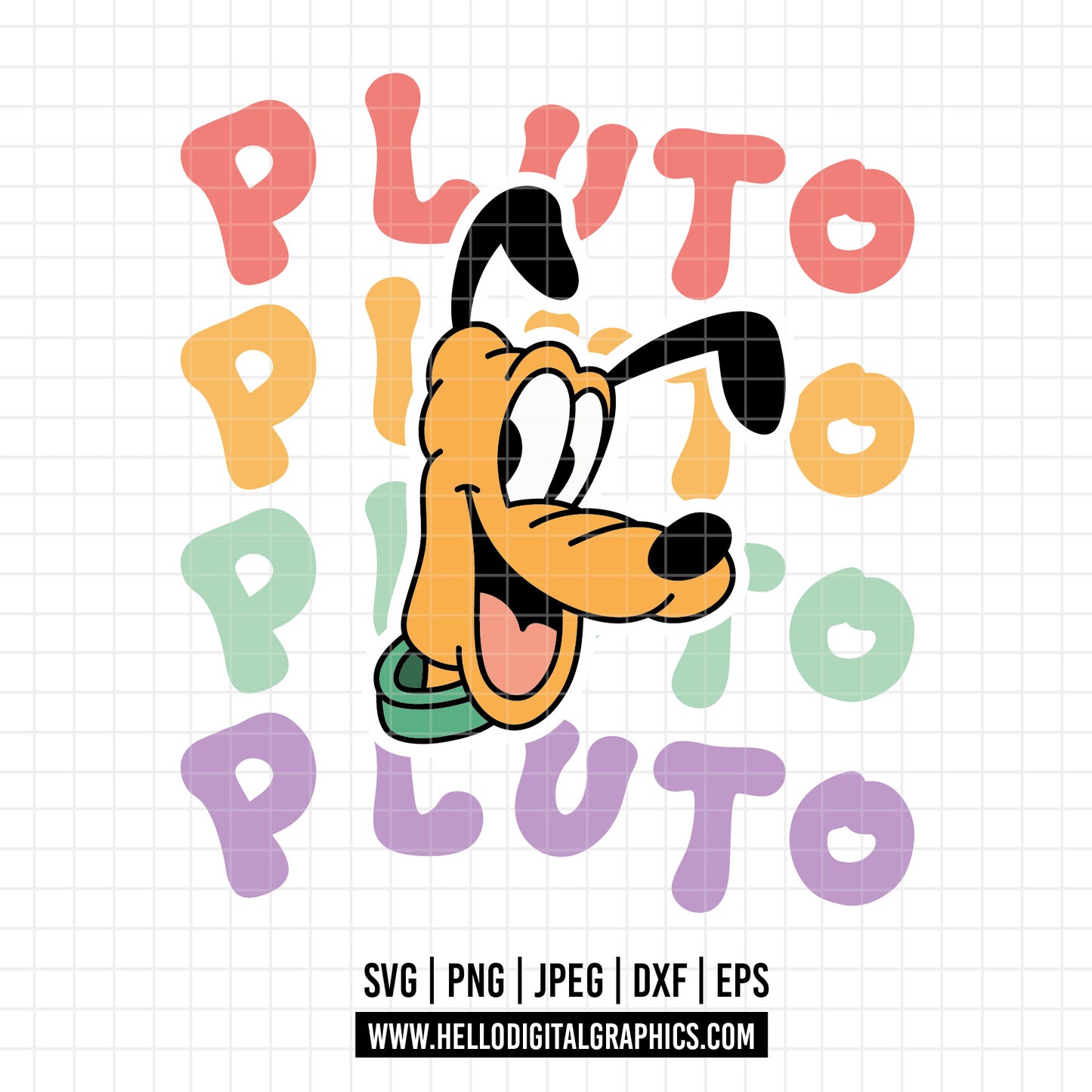 COD1614- Pluto svg, dog svg, Pluto Silhouette, Cricut, disney svg