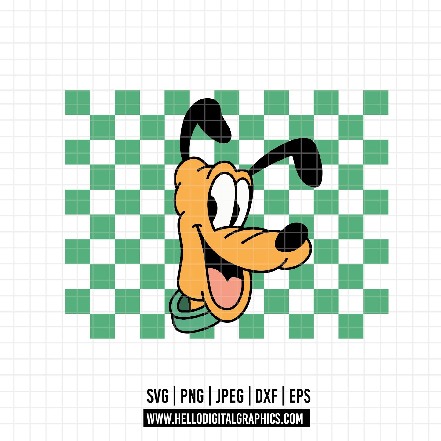 COD1616 - Checkered Pluto Svg, Retro Pluto Svg, Family Vacation Svg, Family Trip 2025 Svg, Magical Kingdom Svg, Png File For Sublimation