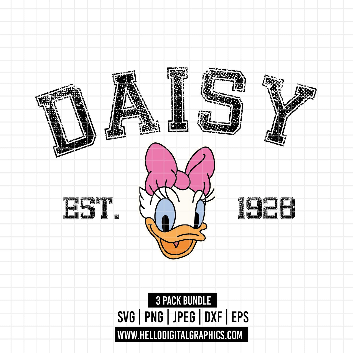 COD1624 - Daisy est 1928 svg, Disney svg, daisy svg, Silhouette, Cricut