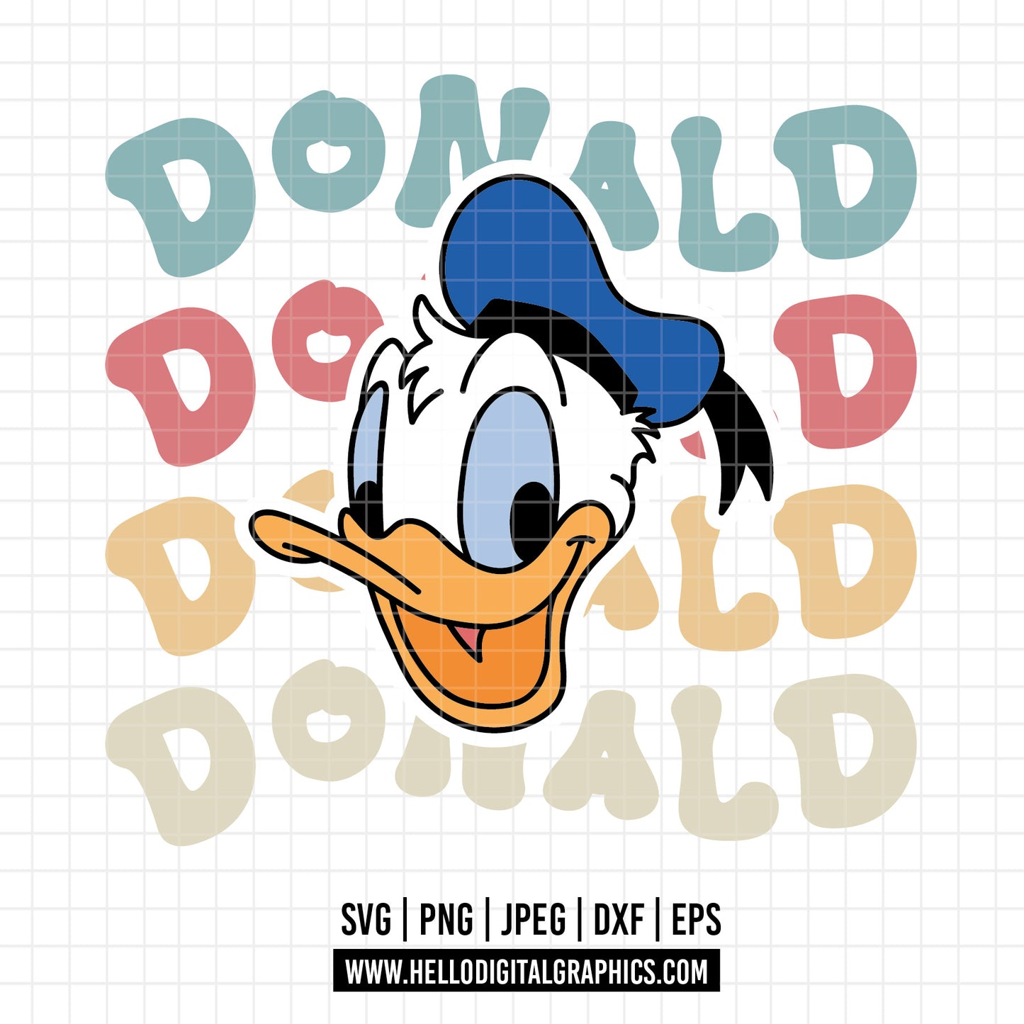 COD1627- Donald svg, Disney svg, Family Trip Svg, Happy Duck Face Svg, Family Vacation Svg, Vacay Mode Svg, Retro Family Trip Svg, Png Svg Files For Print