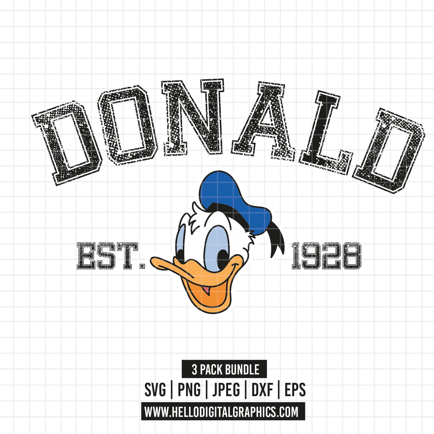 COD1631 - Donald est 1928 svg, Disney svg, donald svg, Silhouette, Cricut