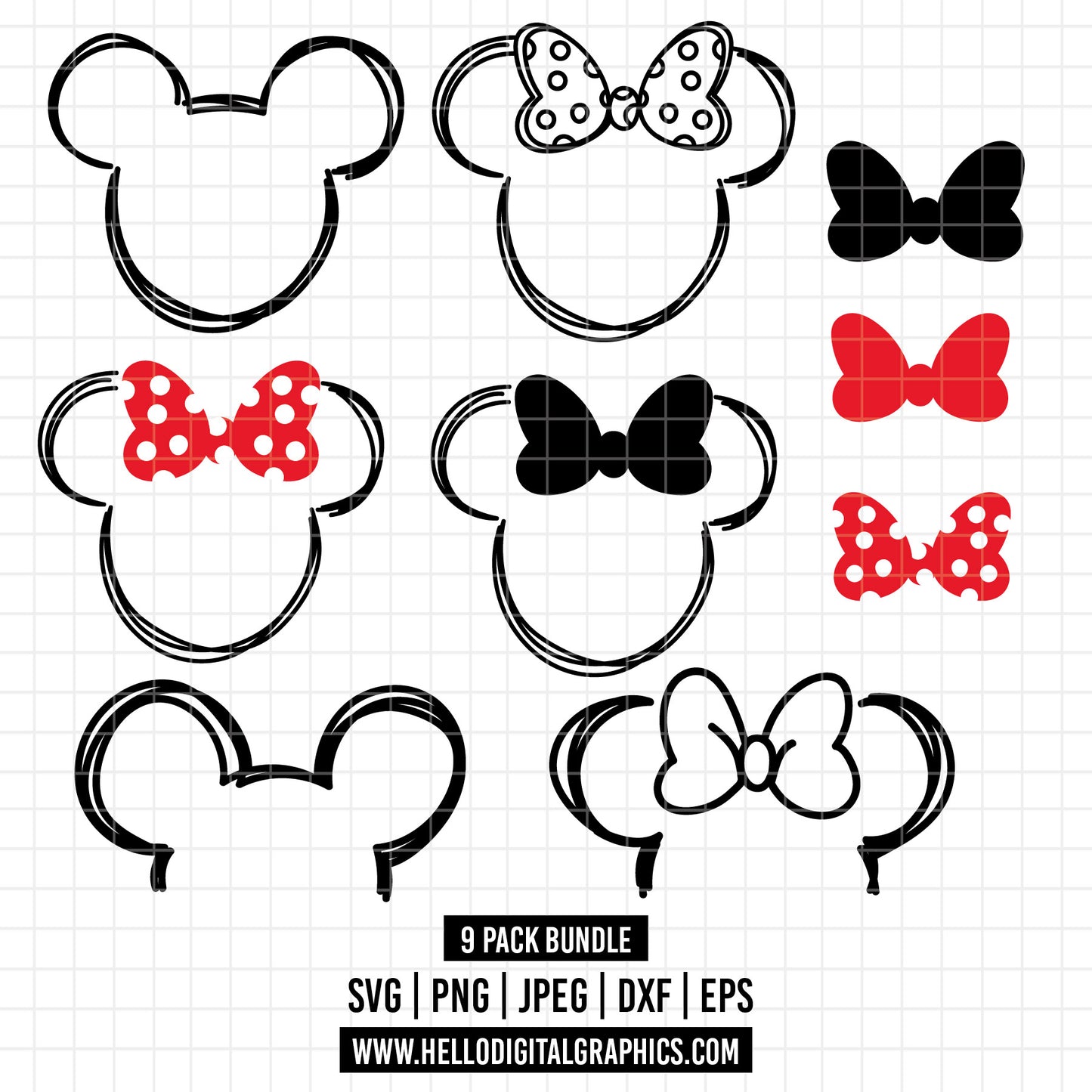 COD1640 - Mickey Wreath SVG, mickey svg, minnie mouse svg, print svg, sitckers svg, png, clipart, cutting files for cricut silhouette