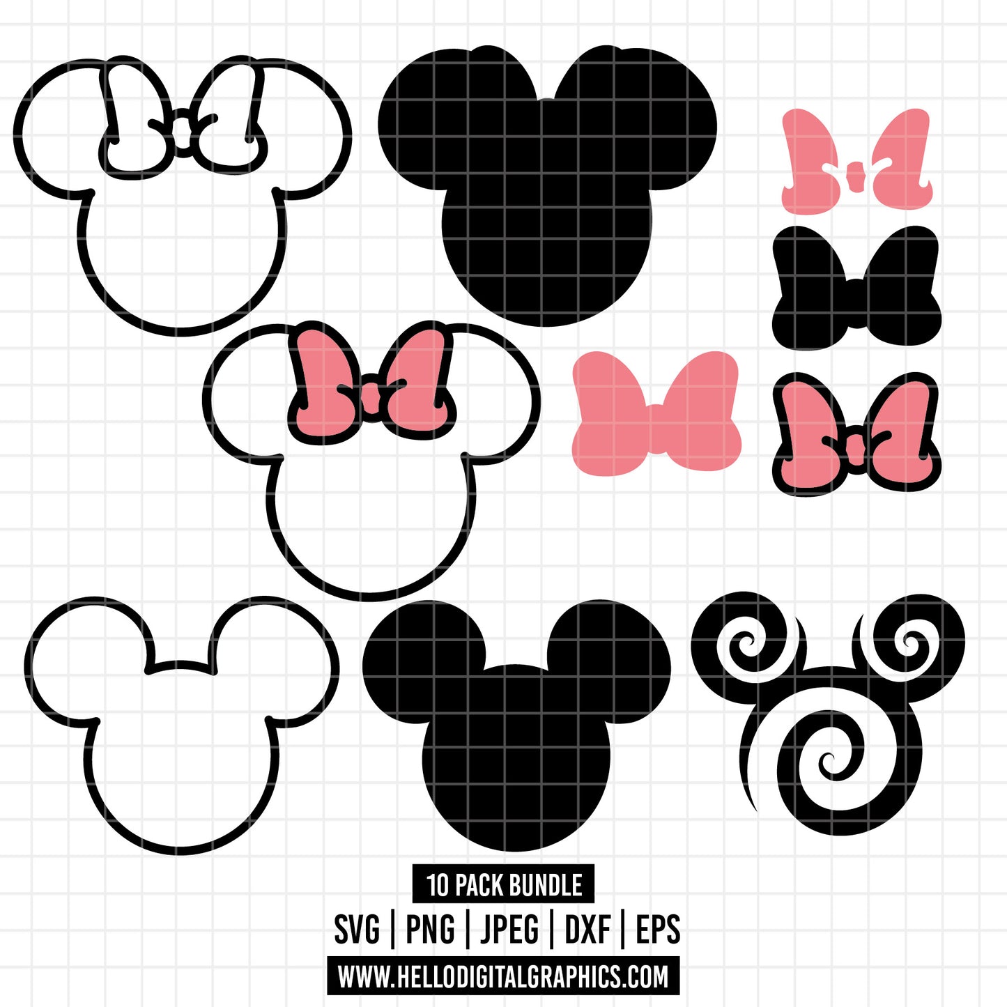 COD1641 - Mickey Wreath SVG, mickey svg, minnie mouse svg, print svg, sitckers svg, png, clipart, cutting files for cricut silhouette