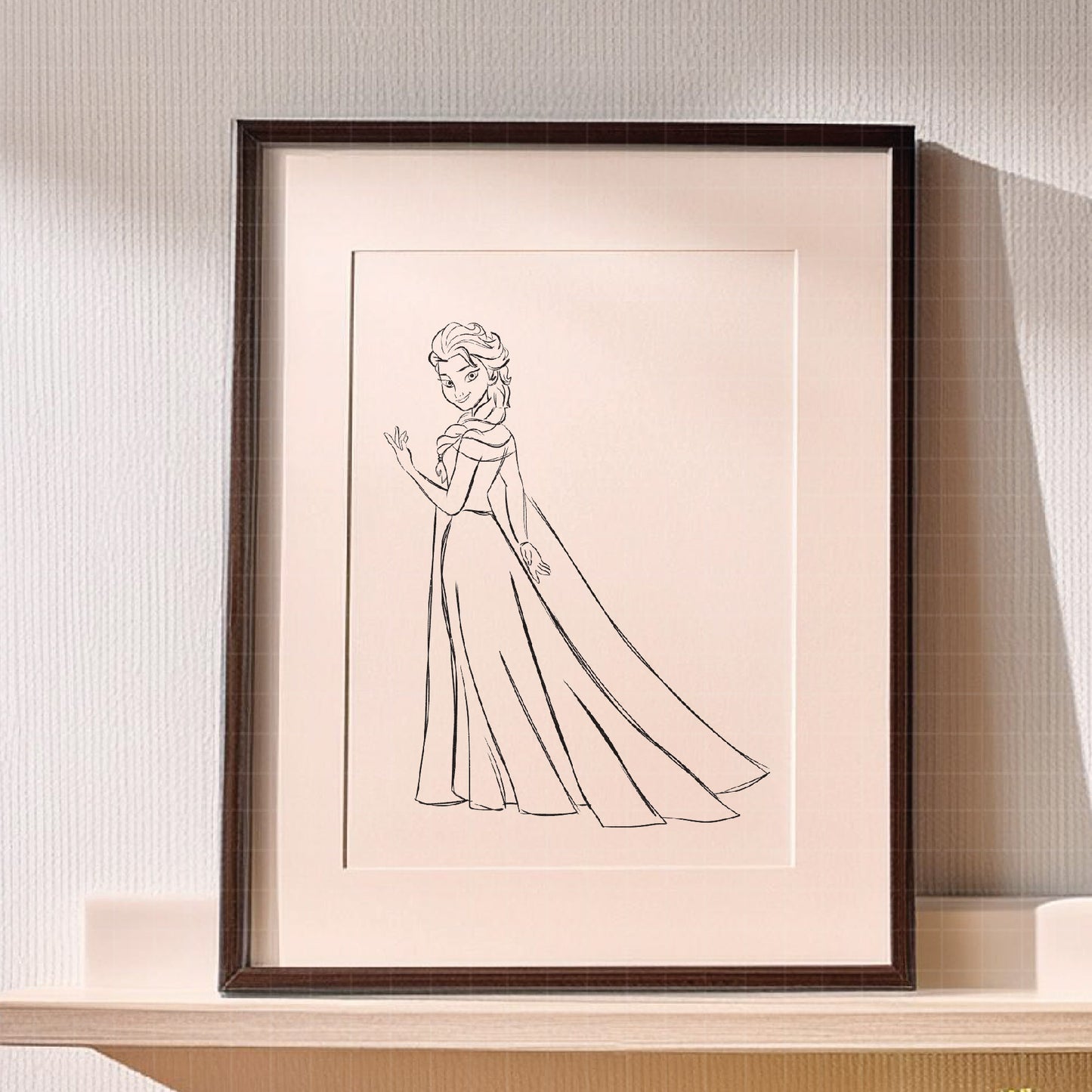 COD1657- Frozen sketch png, Elsa png, Princess png, Disney sketch png, PNG Princess Sketch , Princess outline