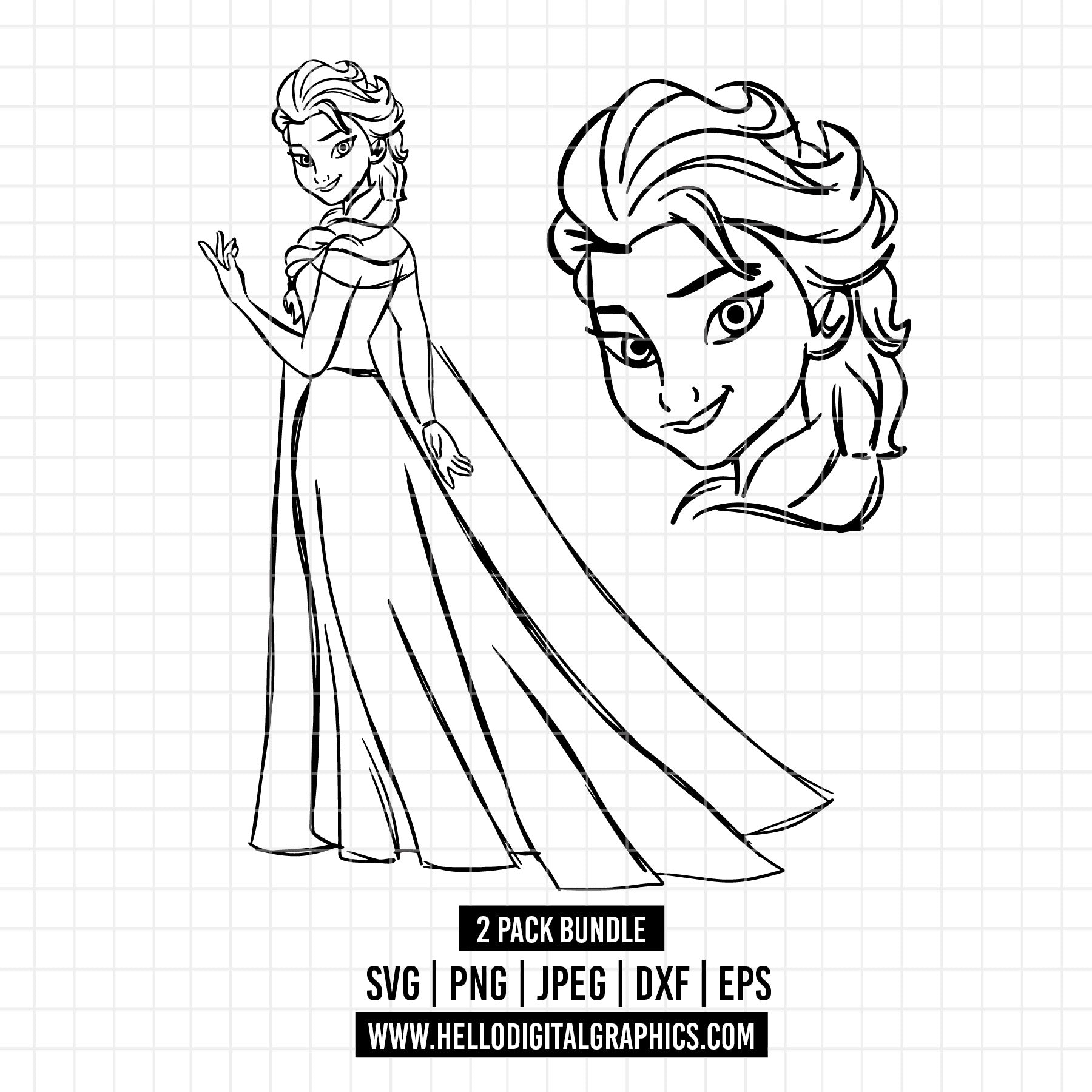 Elsa Hello COD1658- Frozen svg, Elsa svg, Anna svg, Winter elsa cut files for cri ...