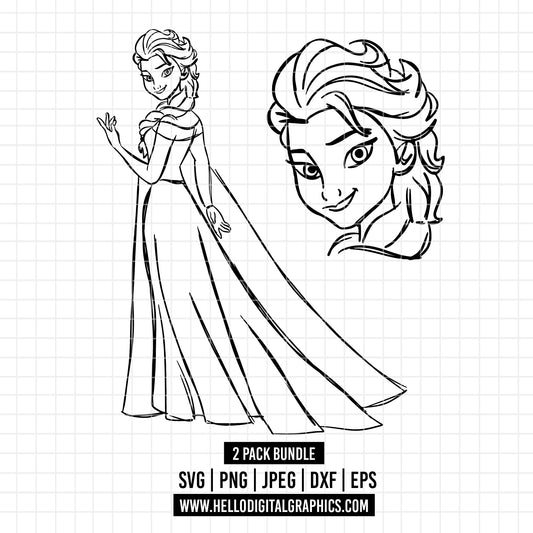 COD1658- Frozen svg, Elsa svg, Anna svg, Winter elsa cut files for cricut silhouette, Princess svg, Disney svg