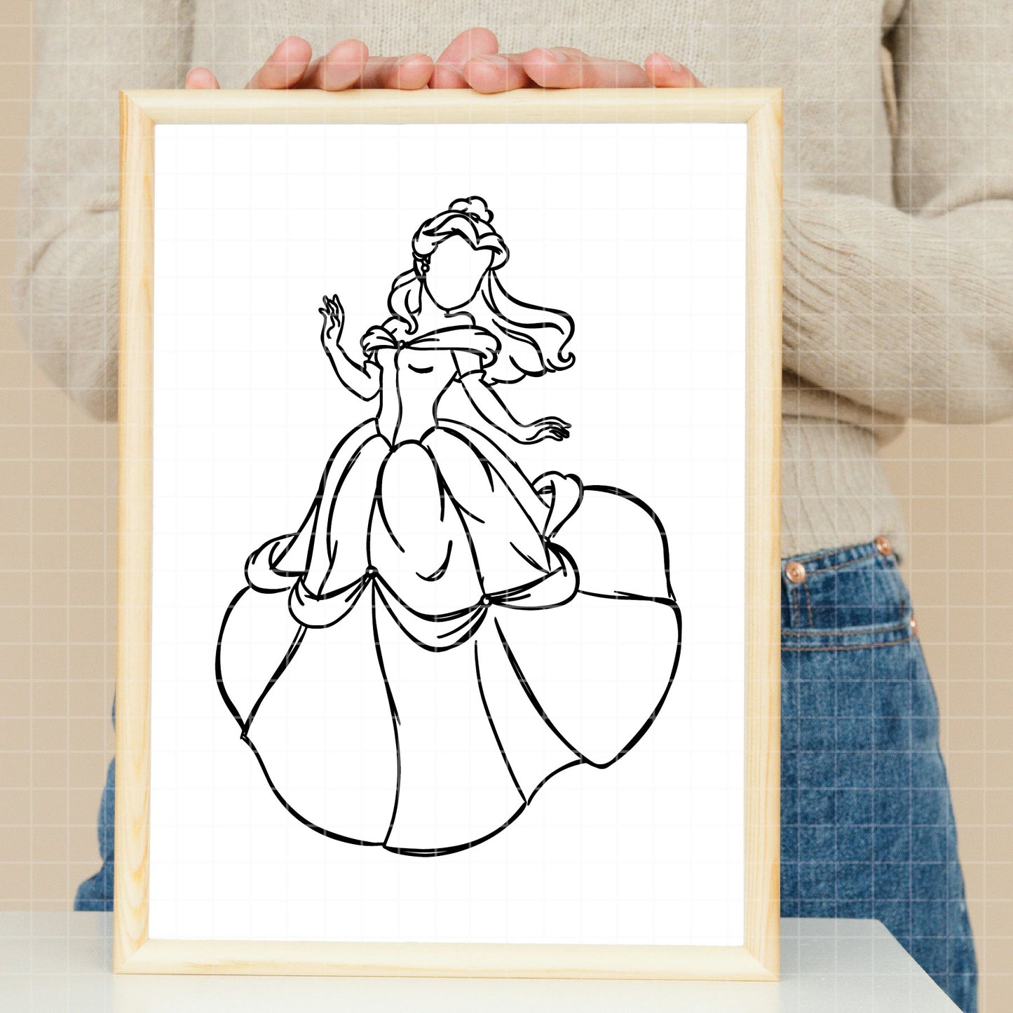 COD1667- Beauty and the beast svg, belle svg, beast svg, outline svg, cricut, silhouette,Disney svg, Princess Belle