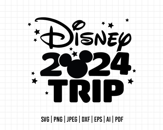 COD168- Disney 2024 trip svg, mickey svg, castle svg, Trip svg, Silhouette, Cricut