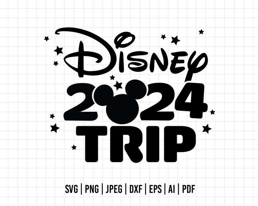 COD168- Disney 2024 trip svg, mickey svg, castle svg, Trip svg, Silhou ...